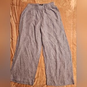 Tahari Light Blue Linen Pants Size Med